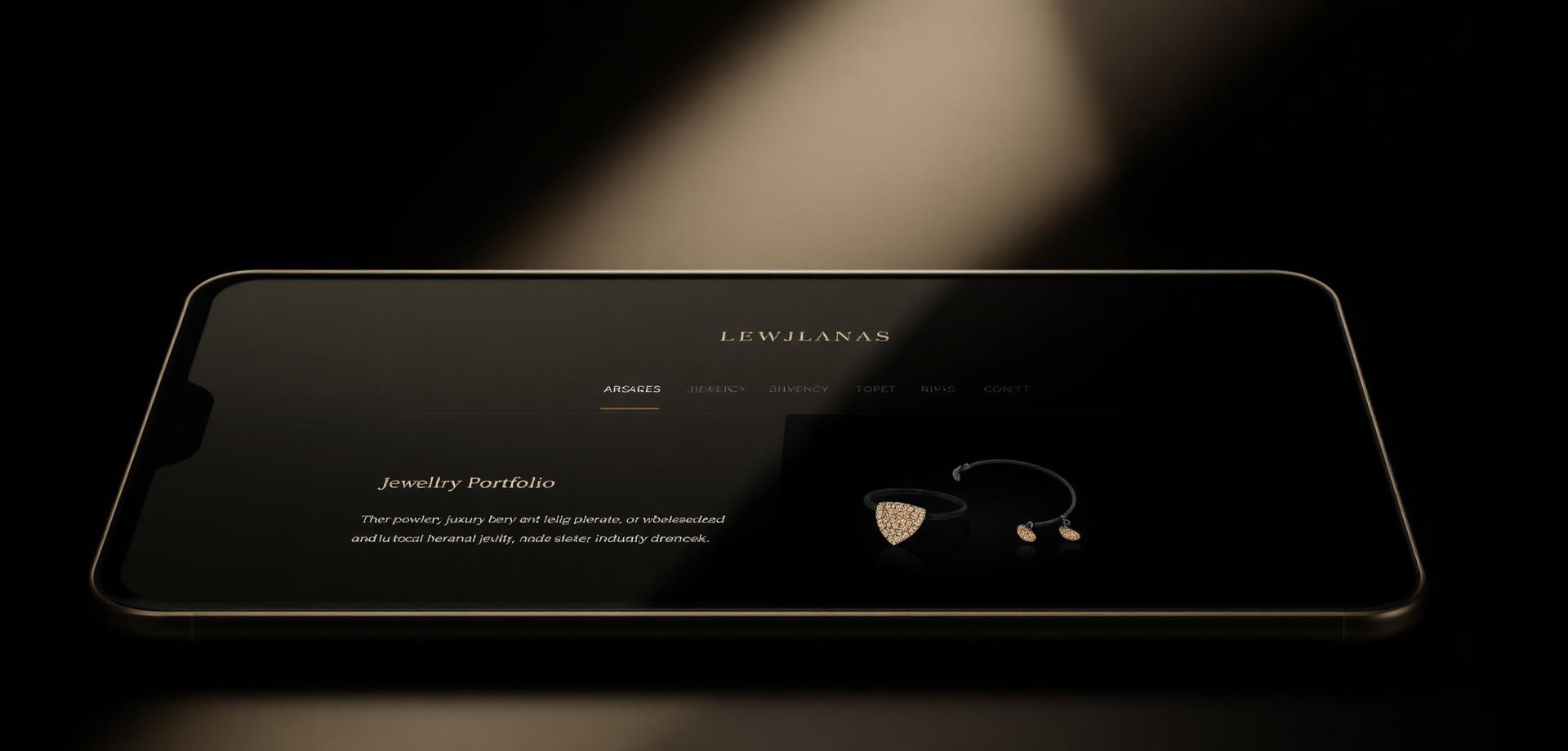 Luxury dark-themed website portfolio showcase